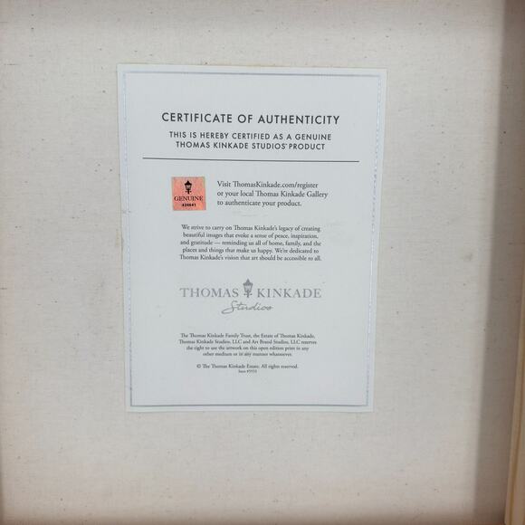 Thomas Kinkade Disney Mickey Minnie Lighthouse Cove Canvas Wrap 14x14 w/ COA - Picture 6 of 10